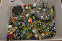 A collection of marbles.