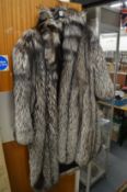 A very good ladies full length fur coat.