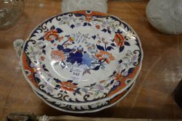 A pair of Spode food warming plates.