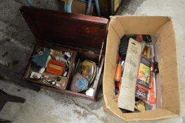 Tools and a small folding step.