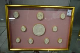 A good pair of framed and glazed intaglios.