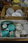 Various part tea and dinner services.