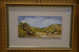 McGregor, figure in a South African landscape, oil on canvas board.