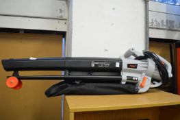 An electric leaf blower.