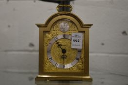 A Swiza brass carriage clock.