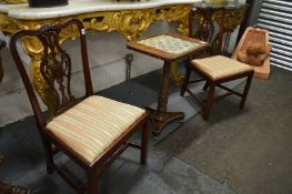 A good pair of Chippendale style carved mahogany dining chairs.