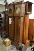 Four various 19th century Continental longcase clocks (faults).