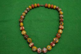 Decorative bead necklace.
