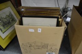 A box of engravings and prints.