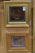 Ingrid Barron, two small oil pictures.