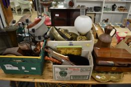 Miscellaneous metalware and collectables.