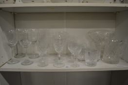 A quantity of cut glassware.