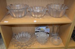 A quantity of Dartington crystal glass bowls and dishes.