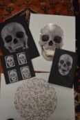 Various posters and prints relating to Damien Hirst.