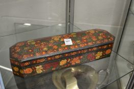 A decorative lacquer box.