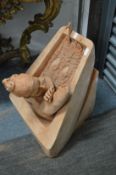Paul Day, an unusual terracotta sculpture of a woman in a bath (af).