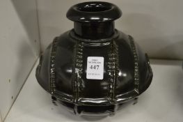 An unusual Chinese glazed pottery vase.