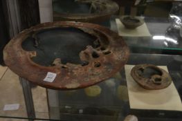 Robert Fournier, a large abstract pottery bowl and a similar smaller bowl.