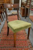 A 19th century mahogany dining chair.