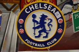 A cast iron sign, Chelsea Football Club.