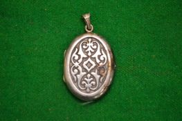 A silver locket.