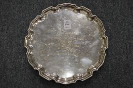A plated salver.