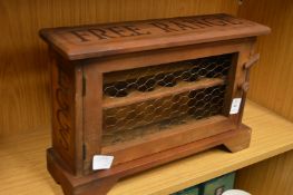A wooden egg storage box.