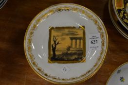Three French porcelain saucers.