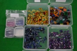 Decorative glass stones.