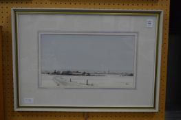 David Holmes, Chichester Cathedral, watercolour.