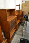 A 1960's-70's mahogany modular stacking wall unit.