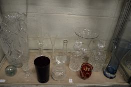 A quantity of glassware to include vases etc.
