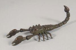 A JAPANESE BRONZE MODEL OF A SCORPION. 10cm long.