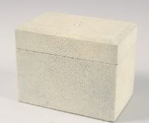 A GOOD SHAGREEN BOX AND COVER 5.5ins long.