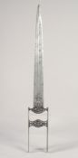 A FINE LARGE 17TH CENTURY SOUTH INDIAN ALL-STEEL KATAR DAGGER, 58cm long.