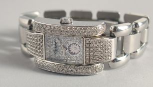 A GOOD CHOPARD LA STRADA DIAMOND SET WRISTWATCH AND BOX. 41/8380 1093723 8357.