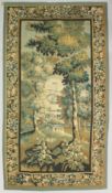 A LATE 19TH CENTURY CONTINENTAL TAPESTRY WALL HANGING depicting animals and birds in a woodland