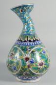 A DECORATED AND UNUSUAL MULTAN VASE. 14ins high.