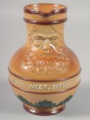 A DOULTON LAMBERT SALT GLAZE JUG 6ins high.