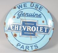 A NOVELTY CIRCULAR ENAMEL SIGN 