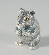 A CAST SILVER GUINEA PIG. 2.5cm