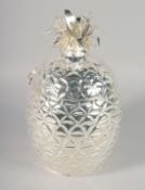 A PINEAPPLE SHAPED PLATED ICE BUCKET. 13