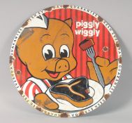 A NOVELTY CIRCULAR ENAMEL SIGN 