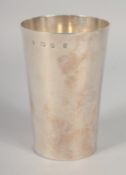 A PLAIN SILVER BEAKER. London 1986.