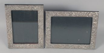 TWO SILVER PHOTOGRAPH FRAMES.