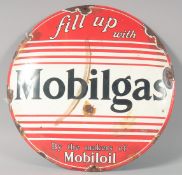 A NOVELTY CIRCULAR ENAMEL SIGN 