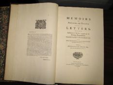 COLE (Christian) Memoirs of Affairs of State: containing Letters, written by Ministers employed in