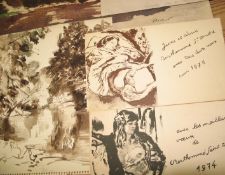 BERTHOMM -SAINT-ANDR (Louis) artist, [French, 1905-1977] an artwork & 2 prints; & a print & a