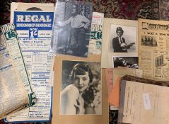 THEATRE, MUSIC, etc., misc. 20th c. posters, photos etc. (Q).