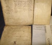 [DEEDS, INDENTURES, etc.] small q. incl. multisheet 